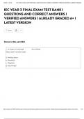 IEC YEAR 3 FINAL EXAM TEST BANK &vert;  QUESTIONS AND CORRECT ANSWERS &vert; VERIFIED ANSWERS &vert; ALREADY GRADED A&plus; &vert; LATEST VERSION