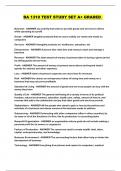 BA 1310 TEST STUDY SET A&plus; GRADED 