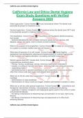 California Law and Ethics Dental Hygiene Exam Study Questions with Verified Answers 2025