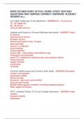 NURS 242 MED-SURG ACTUAL EXAM LATEST 2024&sol;2025 QUESTIONS AND VERIFIED CORRECT ANSWERS&sol; ALREADY GRADED A&plus;&plus;
