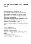 SOC 3900&colon; Introduction to Social Research Exam 1 NEWEST 2025&sol;2026 ACTUAL EXAM COMPLETE QUESTIONS AND CORRECT DETAILED ANSWERS &lpar;VERIFIED ANSWERS&rpar; &vert;ALREADY GRADED A&plus;&vert;&vert;BRAND NEW&excl;&excl;