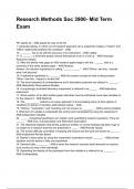 Research Methods Soc 3900- Mid Term Exam NEWEST 2025&sol;2026 ACTUAL EXAM COMPLETE QUESTIONS AND CORRECT DETAILED ANSWERS &lpar;VERIFIED ANSWERS&rpar; &vert;ALREADY GRADED A&plus;&vert;&vert;BRAND NEW&excl;&excl;