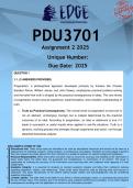 PDU3701 Assignment 2 &lpar;ANSWERS&rpar; 2025 - DISTINCTION GUARANTEED