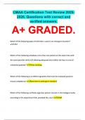 CMAA Certification Test Review 2025-2026&period; Questions with correct and verified answers&period;  A&plus; GRADED&period; 