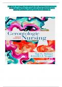 COMPLETE TEST BANK FOR GERONTOLOGIC NURSING 6TH EDITION BY  MEINER ALL CHAPTERS &lpar;1-29&rpar; COMPLETE GUIDE QUESTIONS WITH  VERIFIED ANSWERS LATEST EDITION 2025 GRADED A&plus;