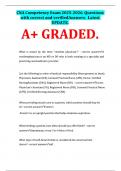 CNA Competency Exam 2025-2026&period; Questions with correct and verified Answers&period;  Latest UPDATE&period; A&plus; GRADED&period;