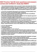 D027 Practice Test &num;2 exam questions and answers correct and verified A&plus; study tips NEW&excl;&excl;&excl;