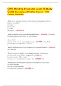 CWB Welding Inspector Level III Study  Guide Questions and Verified Answers&lowbar; 100&percnt;  Correct&lowbar; Graded A