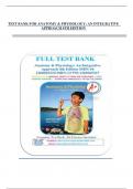 TEST BANK FOR ANATOMY & PHYSIOLOGY&colon; AN INTEGRATIVE  APPROACH 4TH EDITION