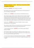 MSN610 Module 3 Quiz - SG4 Exam Questions With  Complete Solutions