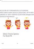 NCLEX RN ATI FUNDAMENTALS OF NURSING  PROCTORED EXAM 2024&sol;25 QUESTIONS WITH NGN  GRADED A&plus; WITH VERIFIED QUESTIONS Merged with DETAILED RATIONALES Delmar&rsquo;s