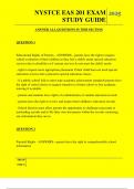 NYSTCE EAS 201 EXAM STUDY GUIDE QUESTIONS AND ANSWERS 2025