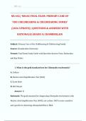 NR 602&sol; NR602 FINAL EXAM&colon; PRIMARY CARE OF THE CHILDBEARING & CHILDREARING FAMILY &lpar;2026 UPDATE&rpar; &vert; QUESTIONS & ANSWERS WITH RATIONALE&vert; GRADE A&vert; CHAMBERLAIN
