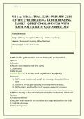 NR 602&sol; NR602 FINAL EXAM&colon; PRIMARY CARE OF THE CHILDBEARING & CHILDREARING FAMILY &lpar;2026 UPDATE&rpar; &vert; QUESTIONS & ANSWERS WITH RATIONALE&vert; GRADE A&vert; CHAMBERLAIN