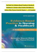 Test Bank For Evidence-Based Practice in Nursing & Healthcare A Guide to Best Practice 5th Edition by Melnyk&comma; Ellen Fineout-Overholt Chapter 1 - 23 Complete