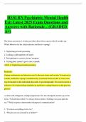 HESI RN Psychiatric Mental Health Exit Latest 2025 Exam Questions and Answers with Rationale&hellip;&lpar;GRADED A&plus;&rpar;