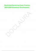 Restricted Barbering Exam Practice 2025-2026 Questions And Answers