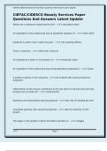 CIBTAC&sol;CIDESCO Beauty Services Paper Questions And Answers Latest Update