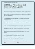 CIBTAC A&plus;P Questions And Answers Latest Update