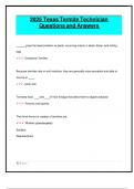 2025 Texas Termite Technician Questions and Answers