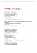 CHPC Exam Study Set 1 Questions And Answers Rated A&plus; New Update Assured Satisfaction