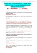 CompTIA A Certification Exam 220 1001 Final Exam 2025-2025&period;  Questions with correct and 100&percnt; Verified Answers&period; GUARANTEED A&plus; GRADED&period;
