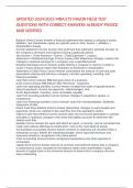 UPDATED 2024&sol;2025 MBA ETS MAJOR FIELD TEST QUESTIONS WITH CORRECT ANSWERS ALREADY PASSED AND VERIFIED