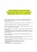  CALIFORNIA ADJUSTER TEST QUESTIONS WITH 100&percnt; CORRECT ANSWERS &vert;RATED A&plus;&vert; &vert;2025>26&vert;