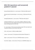 EDU 201 &lpar;questions well answered&rpar; graded A&plus; passed