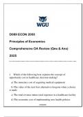 ECON 2000 &lpar;D089 PRINCIPLES OF ECONOMICS&rpar; COMPREHENSIVE OA REVIEW 2025