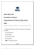 FINC 3104 &lpar;D367 INNOVATION IN FINANCE&rpar; COMPREHENSIVE FA REVIEW 2025