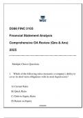 FINC 103 &lpar;WGU D366&rpar; Comprehensive OA Review Qns & Ans 2025