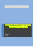 Abnormal Psychology Test Bank by Susan K&period; Fuhr 2025  