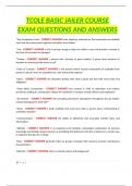 TCOLE BASIC JAILER COURSE EXAM QUESTIONS AND ANSWERS