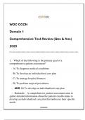 WOC CCCN Domain 1 Comprehensive Test Review Q & A 2025