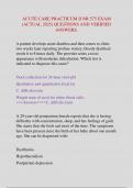 ACUTE CARE PRACTICUM II NR 575 EXAM &lpar;ACTUAL 2025&rpar; QUESTIONS AND VERIFIED  ANSWERS&period;
