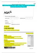 AQA A-level CHEMISTRY 7405&sol;1 Paper 1 Inorganic and Physical Chemistry Questions Paper 2025
