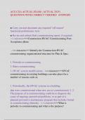 ACG CXA ACTUAL EXAM &lpar; ACTUAL 2025&rpar; QUESTIONS WITH CORRECT VERIFIED ANSWERS