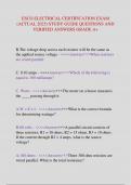 ESCO ELECTRICAL CERTIFICATION EXAM  &lpar;ACTUAL 2026&rpar; STUDY GUIDE QUESTIONS AND  VERIFIED ANSWERS GRADE A&plus;