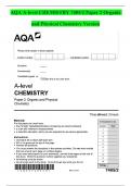 AQA A-level CHEMISTRY 7405&sol;2 Paper 2 Organic and Physical Chemistry Version