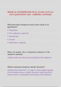 MEDICAL INTERPRETER FINAL EXAM &lpar;ACTUAL  2025&rpar; QUESTIONS AND VERIFIED ANSWERS