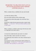 PROMETRIC CNA PRACTICE TEST &lpar;ACTUAL  2025 EXAM&rpar; QUESTIONS WITH VERIFIED  ANSWERS GRADE A&plus;