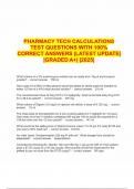  PHARMACY TECH CALCULATIONS TEST QUESTIONS WITH 100&percnt; CORRECT ANSWERS &vert;LATEST UPDATE&vert; &vert;GRADED A&plus;&vert; &vert;2025&vert;
