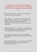 SOCIOLOGY 101 STRAIGHTERLINE FINAL  EXAM &lpar;ACTUAL 2025&rpar; LATEST 40&plus; CERTIFIED  QUESTIONS AND VERIFIED ANSWERS GRADED  A&plus;