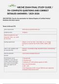 NRCME EXAM FINAL STUDY GUIDE &sol; 70&plus; COMPLETE QUESTIONS AND CORRECT DETAILED ANSWERS &sol; 2025-2026  