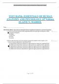 FULL TEST BANK Essentials Of Human Anatomy & Physiology 10th Edition By Elaine N&period; Marieb Questions And Answers Graded A&plus;