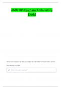 EPIC AMB100 QUESTIONS WITH 100&percnt; CORRECT ANSWERS