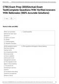 CTBS Exam Prep &lpar;2025&rpar;Actual Exam Test&vert;Complete Questions With Verified Answers With Rationales &lpar;100&percnt; Accurate Solutions&rpar;