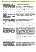 Hematology NCLEX Test Questions with 100&percnt; Verified Answers