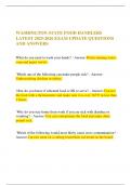  WASHINGTON STATE FOOD HANDLERS LATEST 2025-2026 EXAM UPDATE QUESTIONS AND ANSWERS